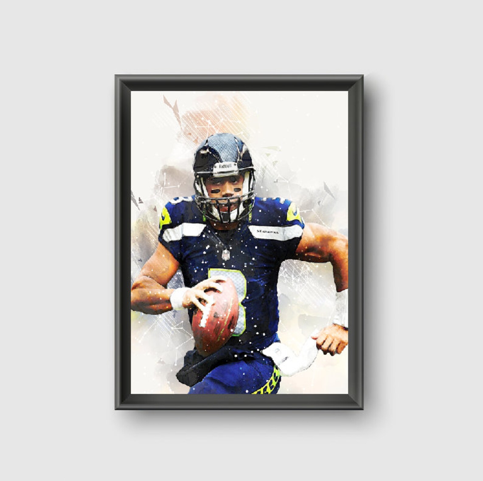 Russell Wilson Seattle Seahawks Poster Print Sports Art | Etsy