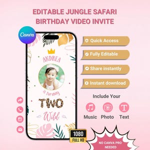 Peter Rabbit Girl Birthday Video Invitation - Girl Pink Rustic Peter Rabbit First Birthday Invitation - Peter Rabbit Theme Party Invite