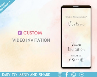 Invito animato personalizzato [qualsiasi tema/evento] - Invito video animato personalizzato - Invito video per qualsiasi tema/evento personalizzato
