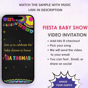 Fiesta Baby Shower Video Invitation - Mexican Baby Shower Invitation - It&#39;s Taco Time Fiesta Baby Shower Party Invite