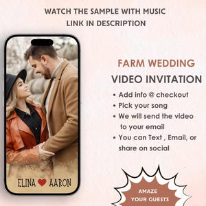 Digitale Einladungskarte Farmhochzeit Video - Liebe im Schönen Hochzeit auf dem Bauernhof Digitale Einladung - Hochzeit einladen auf dem Bauernhof - Save The Date