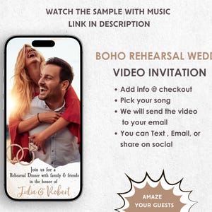 Boho Rehearsal Dinner Wedding Invitation - The Night Before Wedding Rehearsal Dinner Invitation -  Wedding Rehearsal Dinner Invite