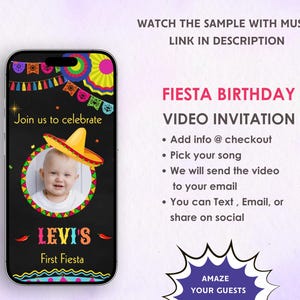 Erste Fiesta Kindergeburtstagseinladung - Mexikanische Geburtstagsparty-Einladung - Mexikanische Kinderparty Cinco de Mayo Fiesta Digital Invite