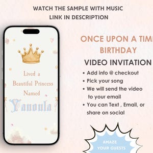 Once Upon A Time Birthday Invitation - One-ce Upon A Time First Birthday Party invite - Once Upon A Time Theme Party Invite