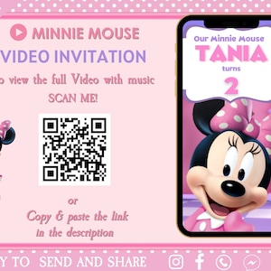 Invito compleanno Tema Minnie Topolino