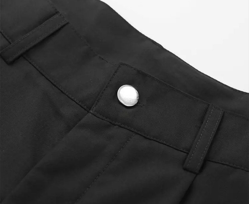 Black trousers wide leg pants formal baggy bottoms | Etsy