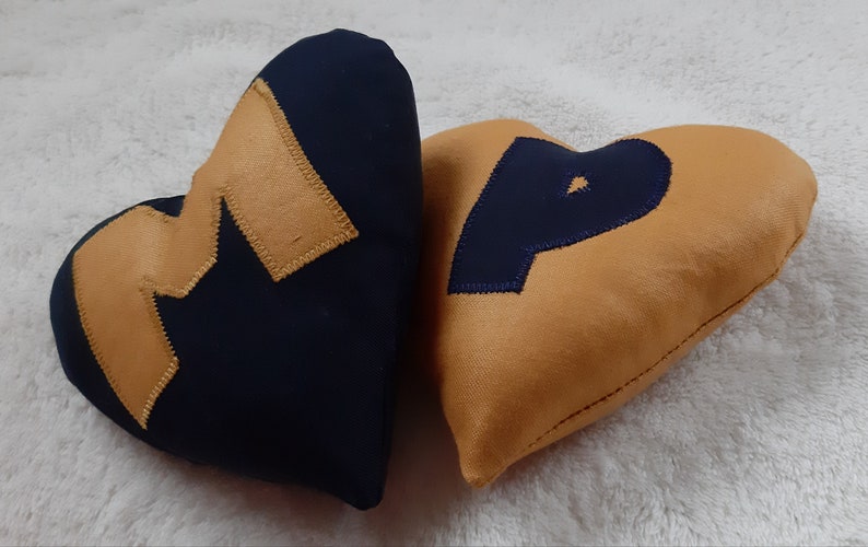 Keepsake Appliqued Cushion Letter Heart Cushion Gift Handmade Personalised Monogrammed Gift