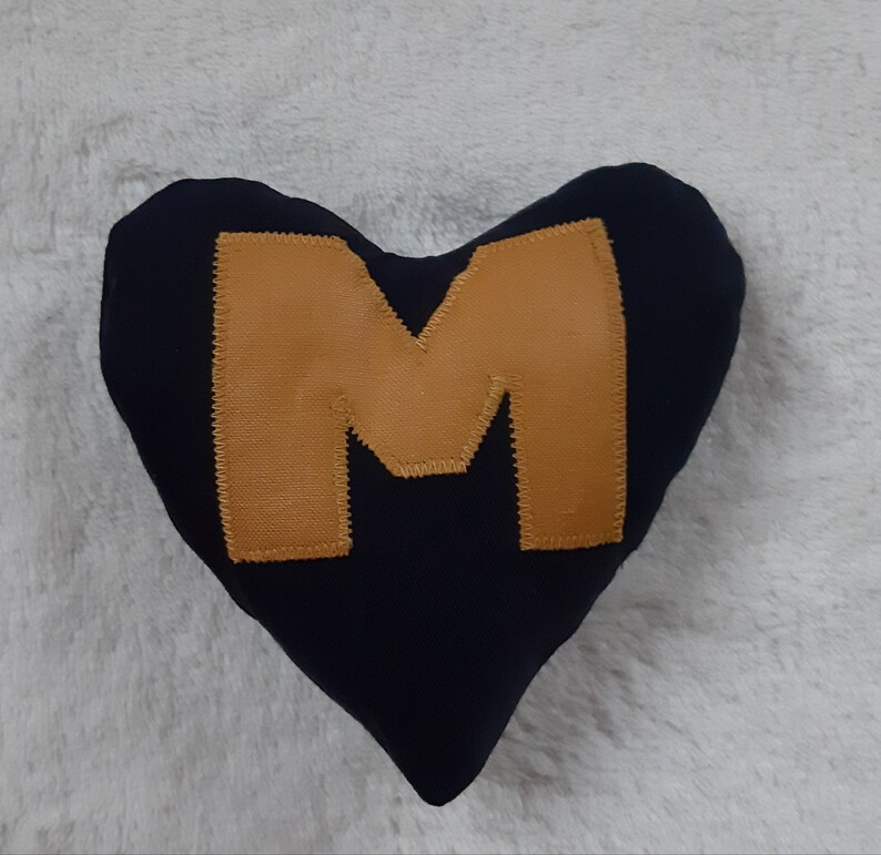 Keepsake Appliqued Cushion Letter Heart Cushion Gift Handmade Personalised Monogrammed Gift