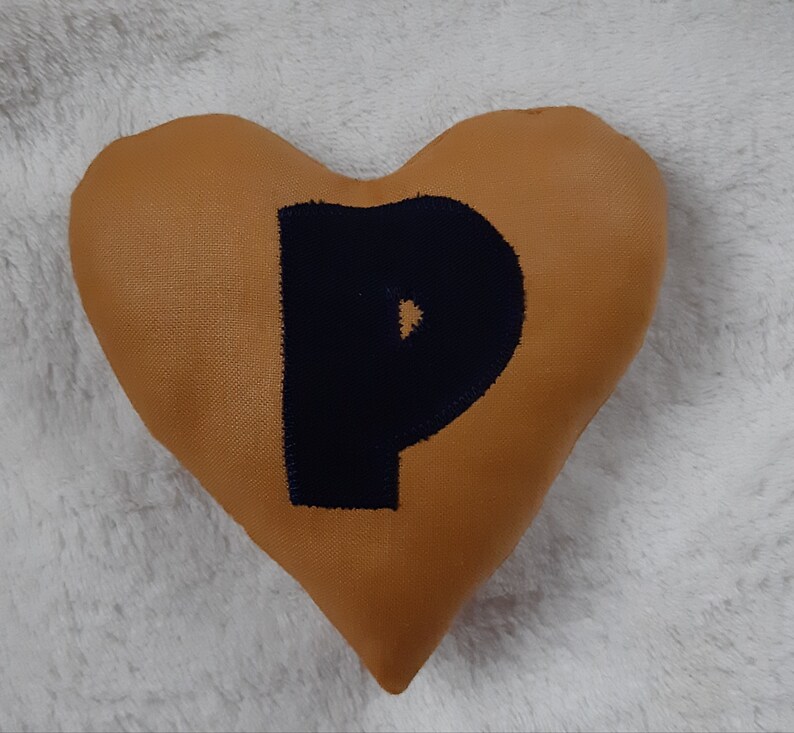 Keepsake Appliqued Cushion Letter Heart Cushion Gift Handmade Personalised Monogrammed Gift