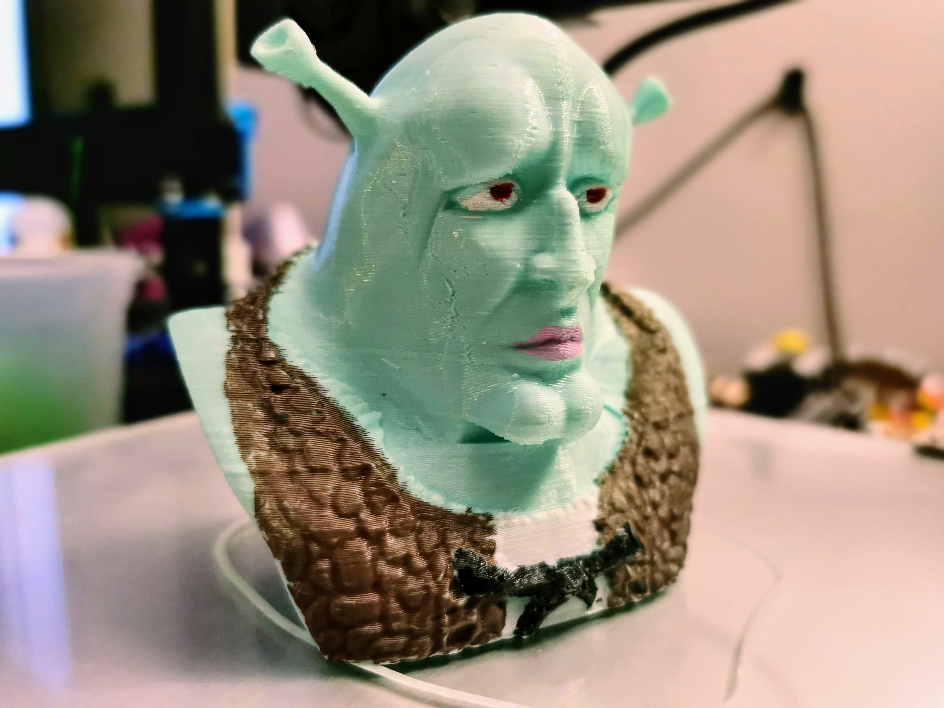 Handsome Shrek / Squidward bust 3D Printed Painted or Etsy