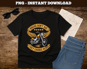 Funny Motorcycle PNG: Winged Chopper Graphic (Digital Download)