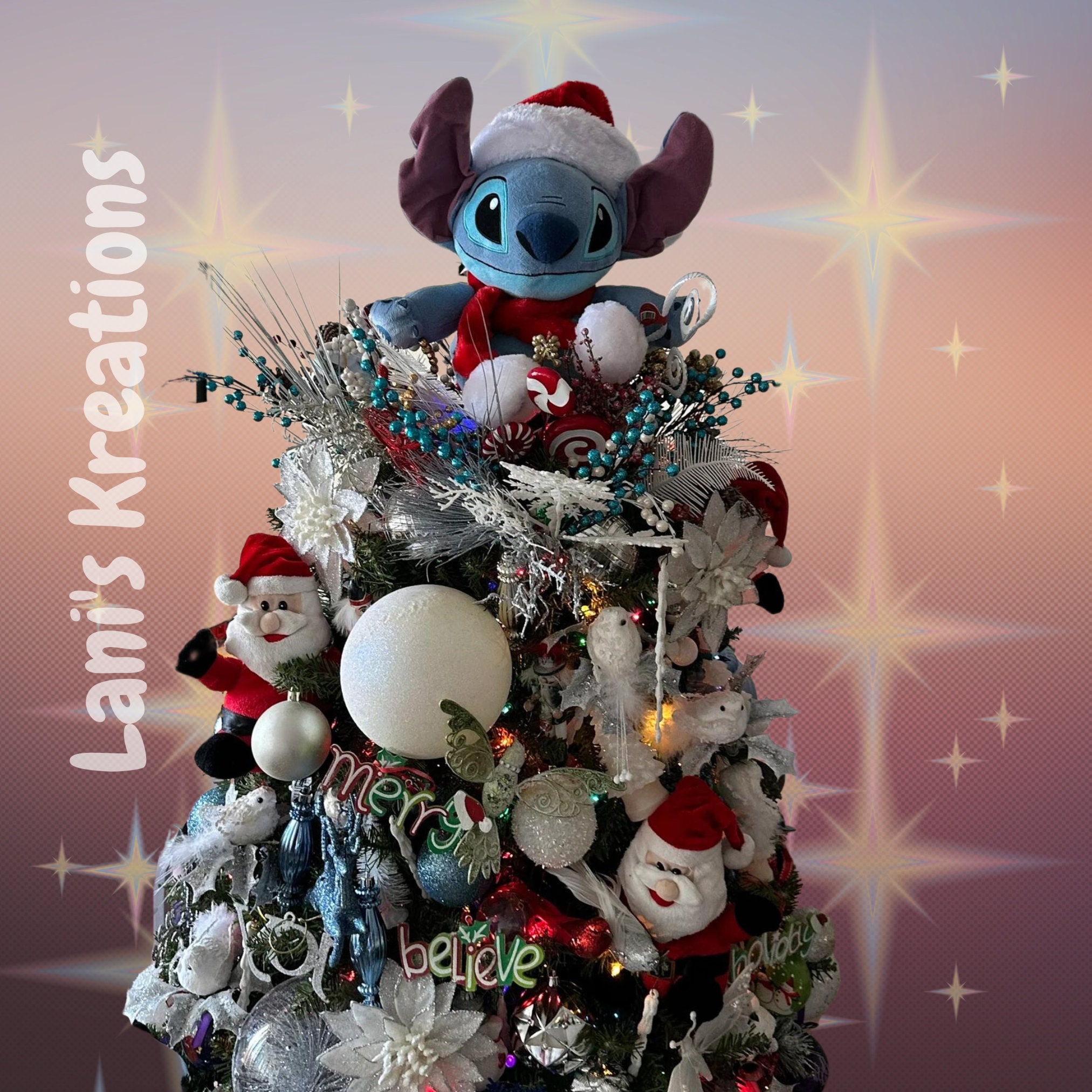 Pin by Brittany-LeRae Young on STiTCH 💙✨  Disney christmas ornaments, Christmas  tree decorating themes, Christmas tree themes