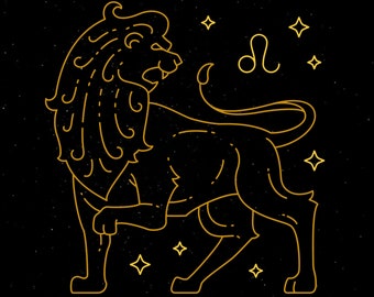 Leo Fire Sign Zodiac Digital Art, SVG, PNG, Customizable, Prints, Digital Art Leo Zodiac, Astrology T-Shirts, Leo Season, Leo SVG, Leo Gift