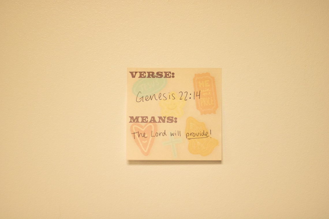 Bible Verse Sticky Notes Post It Notes Bible Study Etsy