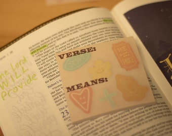 Bible study note stickers | Bible verse