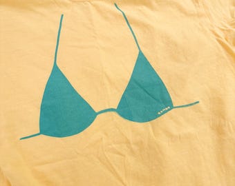 Bikini cover up yellow blue tshirt | Comfort Colors | Comfy
