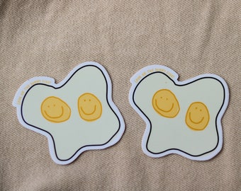 smile egg sticker | waterproof water bottle sticker
