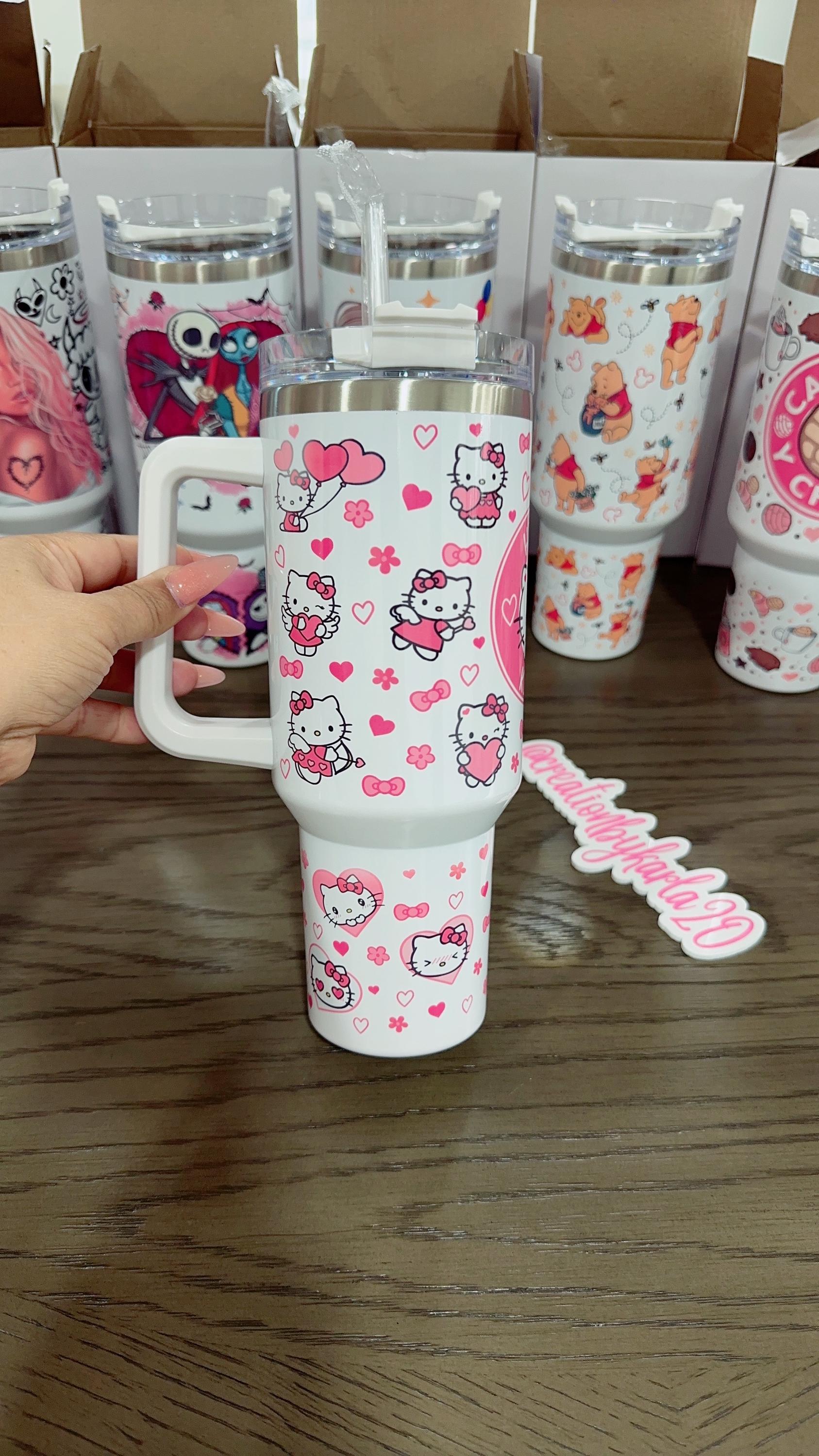 Amazon.com: Bioworld Hello Kitty CD Collection 40 Oz Pink  40 oz holographic Hello Kitty tumbler display picture 1