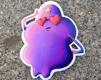 Pegatina de vinilo original de la princesa del espacio grumoso: hora de aventura