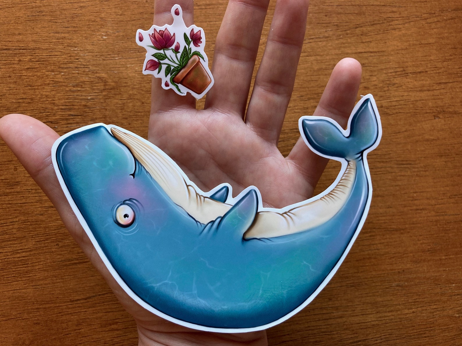 Hitchhikers Guide to the Galaxy Whale and Flower Pot, Original Art