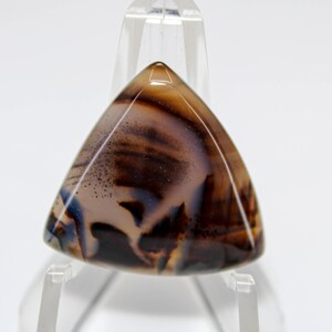 Montana Agate Triangle Cabochon: 23.60 Cts. Natural Stone, Translucent 25x25x5 mm