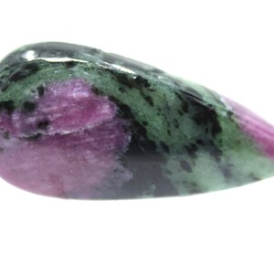 Beautiful Ruby Zoisite Loose Cabochon Gemstone, Ruby Zoisite Pear Cabochon Polished Gemstone {67.25 Cts, 22X46X6 MM}