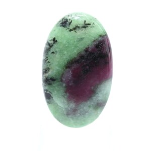 Natural Ruby Zoisite Loose Cabochon Gemstone For Jewelry, AA+ Grade Ruby Zoisite Oval Cabochon Gemstone For Jewelry {57.15 Cts, 24X40X5 MM}