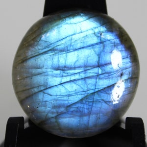 22.25 Cts. 23x23x5 MM Beautiful Madagascan Blue Labradorite Round Cabochon Loose Gemstone