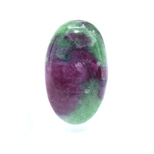 Natural Ruby Zoisite Oval Cabochon Gemstone For Jewelry, Pretty Ruby Zoisite Loose Cabochon Gemstone {30.95 Cts, 16X27X6 MM0}