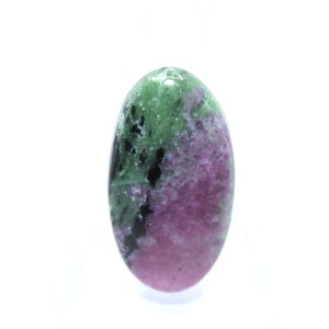 Pretty Ruby Zoisite Loose Polished Cabochon For Jewelry, Natural Ruby Zoisite Oval Cabochon Gemstone {23.75 Cts, 15X28X5 MM}