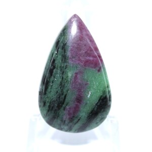 Natural Ruby Zoisite Pear Cabochon Gemstone For Jewelry, Pretty Ruby Zoisite Loose Cabochon Gemstone {35.15 Cts, 20X31X5 MM}