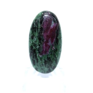 Hand-Polished Ruby Zoisite Cabochon Gemstone, Pretty Ruby Zoisite Gemstone, Loose Ruby Zoisite Gemstone {55.25 Ctw, 21X39X7 MM}