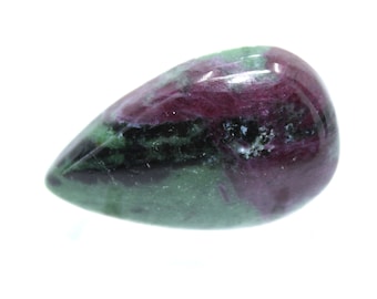 Ruby Zoisite Pear Cabochon: 43.05 ct Loose Gemstone (19X31X7 MM)