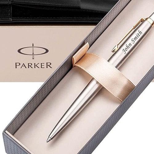 Personalized Pen Personalised Parker Jotter Ballpoint Pen Engraved Quick Write Secretary Style In Black - Foto 2