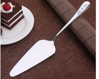 Personalized CAKE SERVER Wedding Serving Knive Cutter Knife Custom Engraved Birthday Gifts for Her Mom Women Home Cooking Kitchen Gifts