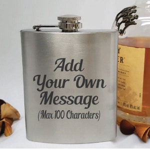 Personalized GROOMSMEN FLASK for Women Groomsman Groomsmen Gift for Him Dad Men Her Bridesmaid Wedding Birthday Boyfriend Custom Engraved