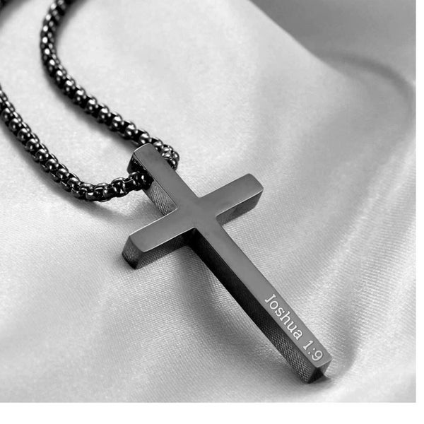 Personalized CROSS NECKLACE Men Women Boys Girls Custom Engraved Silver Gold Unique Jewelry Pendant Baptism Catholic Christian Mothers Day