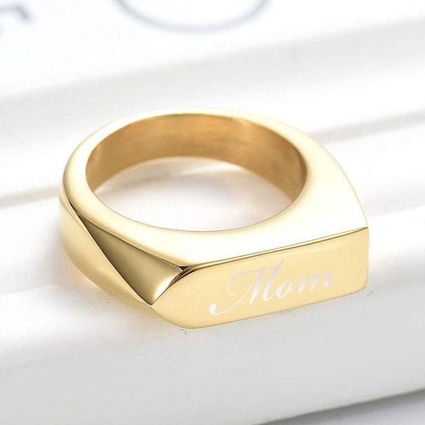 Personalized CREMATION URN RING Ashes Jewelry Rings Keepsake Custom Engraved Pet Memorial Human Urns Women Adults Gold Black Silver