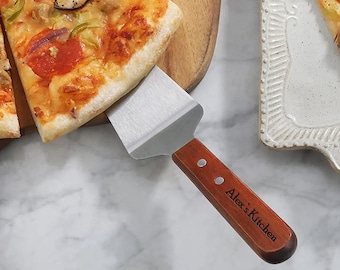 Personalized CAKE SERVER Pizza Pie Pastry Serving Wood Gifts for Dad Her Kitchen Baking Custom Engraved