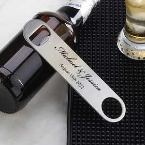 Personalized BOTTLE OPENER Custom Engraved Wedding Favors Groomsmen Gifts for Dad Him Boyfriend Gift for Men Gifts for Her Mom