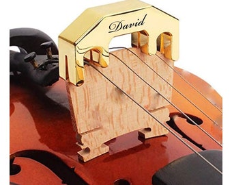 Personalized Metal Violin Mute Practice Violin Silencer Notes Student TeacGifts Violin Viola Engraved Customized Gold