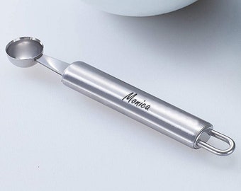 Personalized MELON BALLER Scooper Scoop Utensil Tool Peeler Grater Gifts for Her Women Kitchen Dining Cooking Cook Home Gifts Engraved