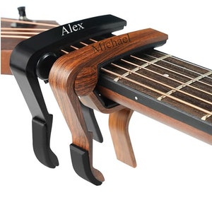 Personalized GUITAR CAPO Custom Engraved Capos Guitarist Music Teacher Groomsmen Gifts for Dad Him Men Husband Boyfriend Gift Musician Band