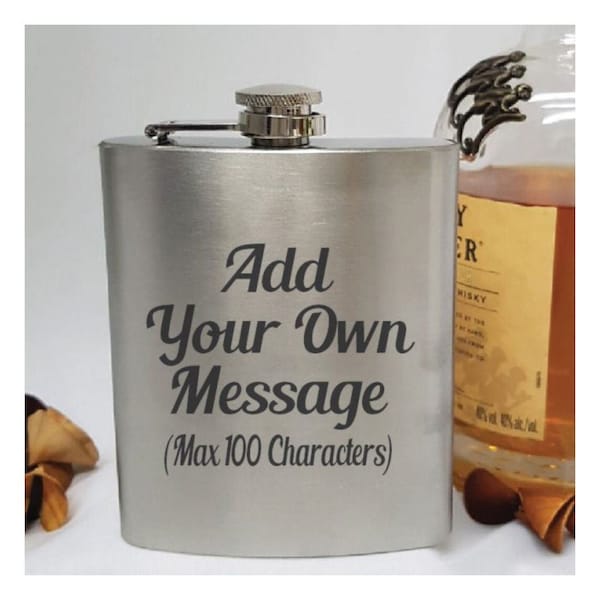 Personalized FLASK SET & FUNNEL Flasks Custom Engraved Groomsmen Gifts for Dad Him Boyfriend Gift for Men Son Groomsman Bachelor Father