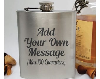 Personalized FLASK for Men FUNNEL Set Custom Engraved Groomsmen Fathers Day Gifts for Dad Him Boyfriend Groomsman Bachelor Father Birthday