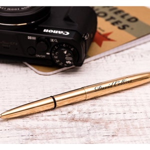 Personalized FISHER SPACE PEN Custom Engraved Bullet Pens Black Gold Silver Ballpoint Graduation Groomsmen Gifts for Dad Him Men Fathers Day image 3