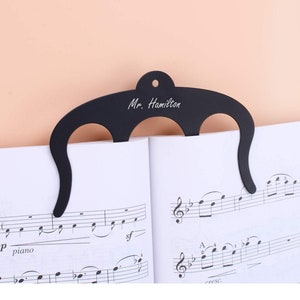 Personalized MUSIC PAGE HOLDER Custom Engraved Piano Gifts for Mom Teacher Her Women Guitar Violin Musician Pianist Saxophone Mothers Day image 3