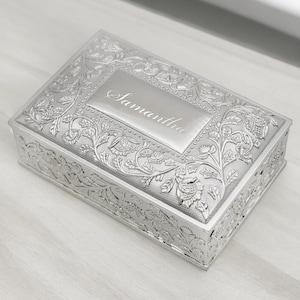 Portagioie personalizzato, contenitore portaoggetti, organizer, regalo per damigella d'onore, sposo, mamma, donna, moglie, fidanzata, sposa, nonna, matrimonio.