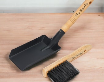 Personalized FIREPLACE SHOVEL SET Brush Coal Hearth Firepit Camping Home Birthday Gift for Him Dad Men Gift for Women Mom Custom Mothers Day