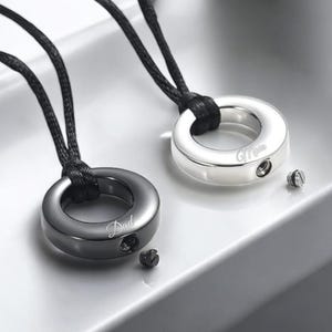 Personalized URN NECKLACE Cremation Jewelry For Men Women Human Ashes Keepsake Dog Cat Hair Pet Memorial Sympathy Waterproof Custom Engraved